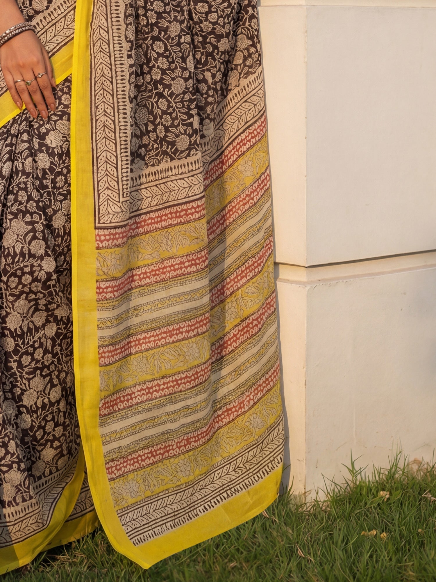Coffee Brown Cotton Silk Saree - Ressa
