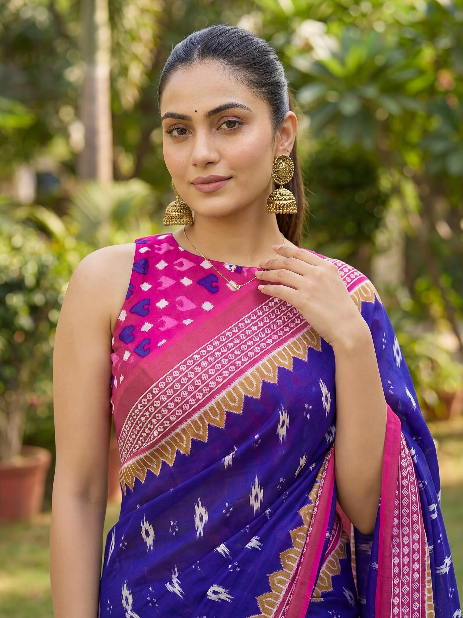 Cotton Mulmul Pallu Saree - Ressa