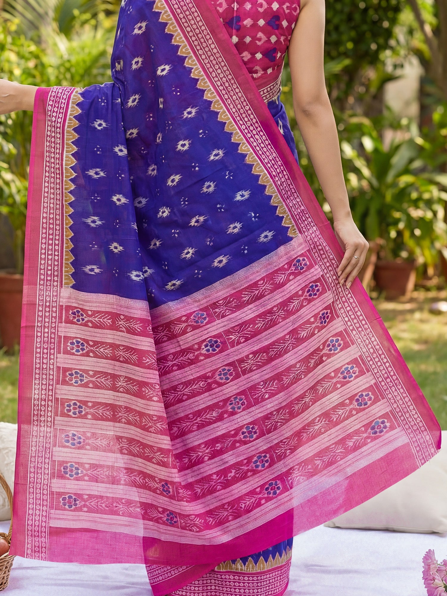 Cotton Mulmul Pallu Saree - Ressa