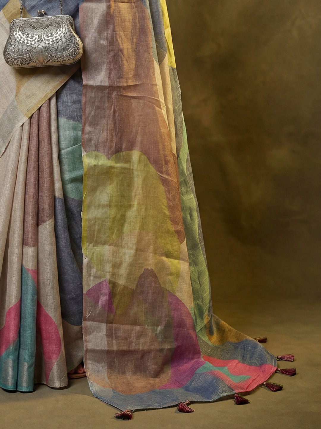 Cotton Silk Multicoloured Printed Saree - Ressa