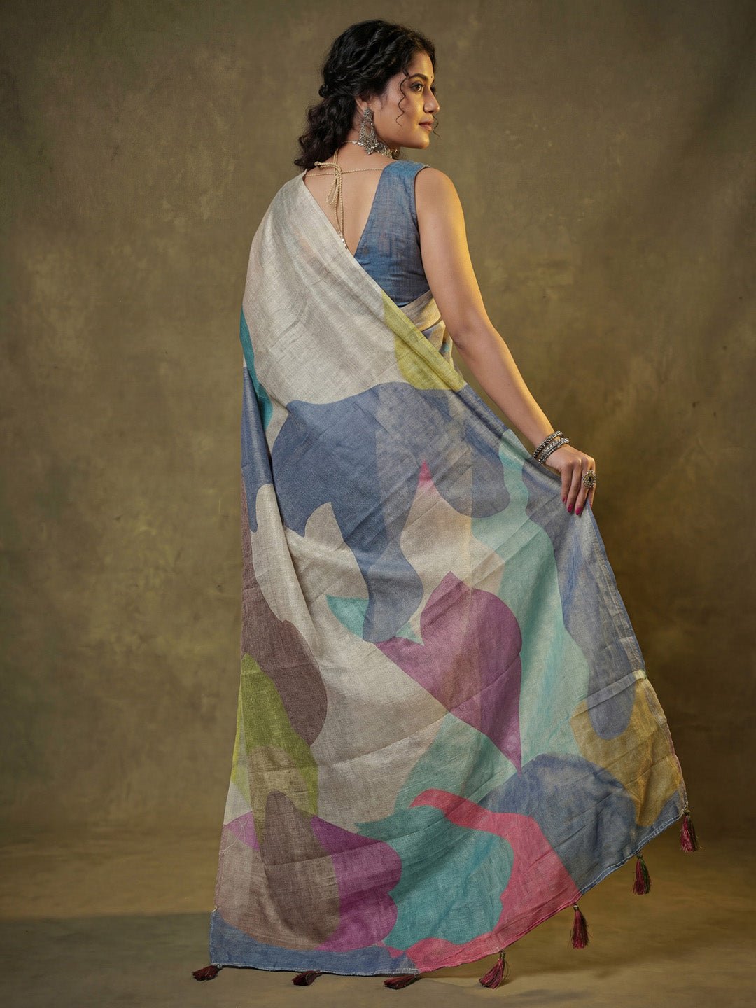 Cotton Silk Multicoloured Printed Saree - Ressa