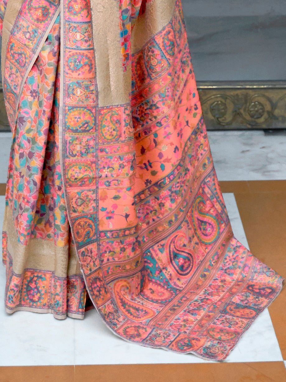 Cream Cotton Silk Saree - Ressa