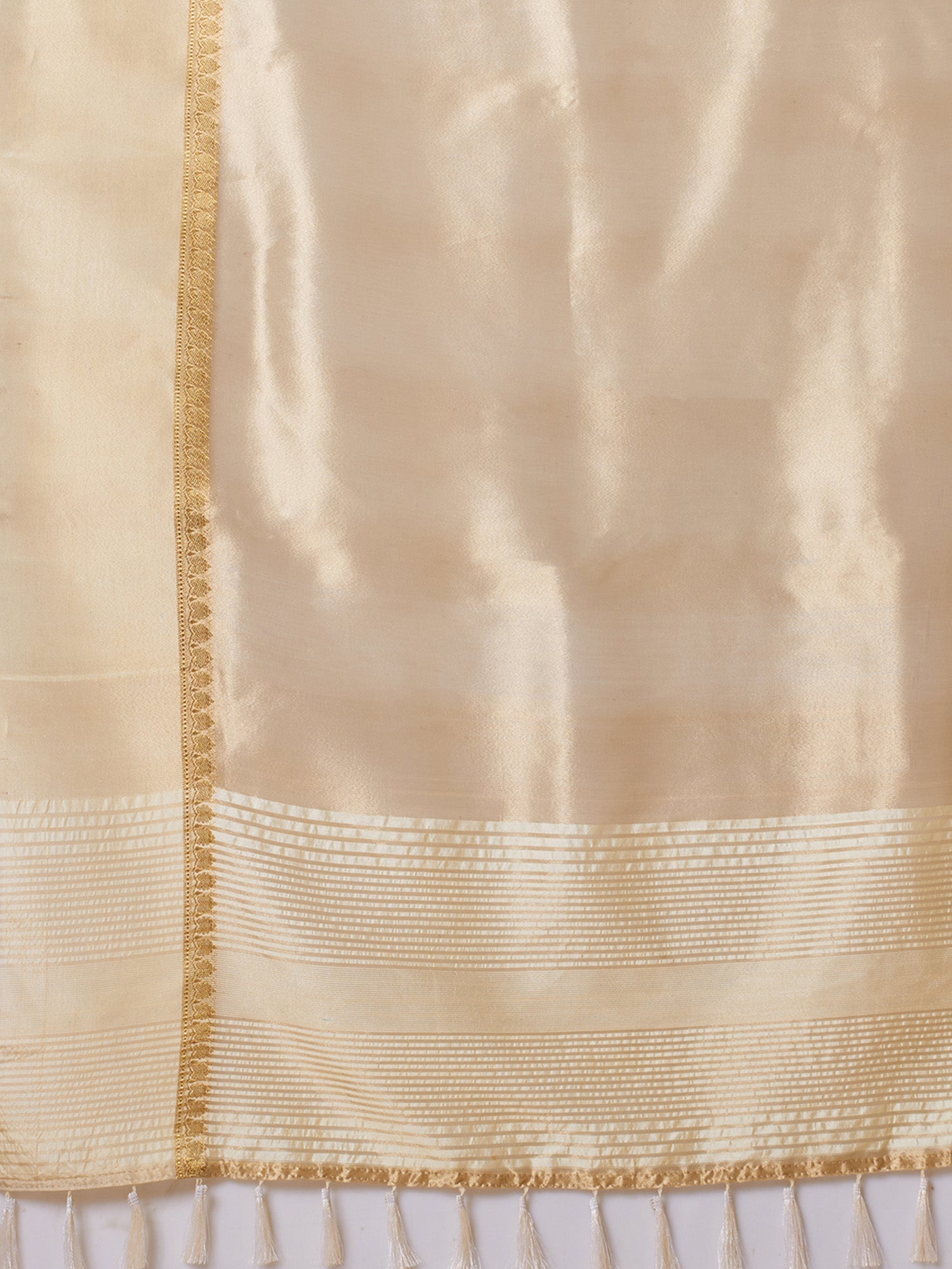 Cream Zari Woven Tissue Silk Saree - Ressa