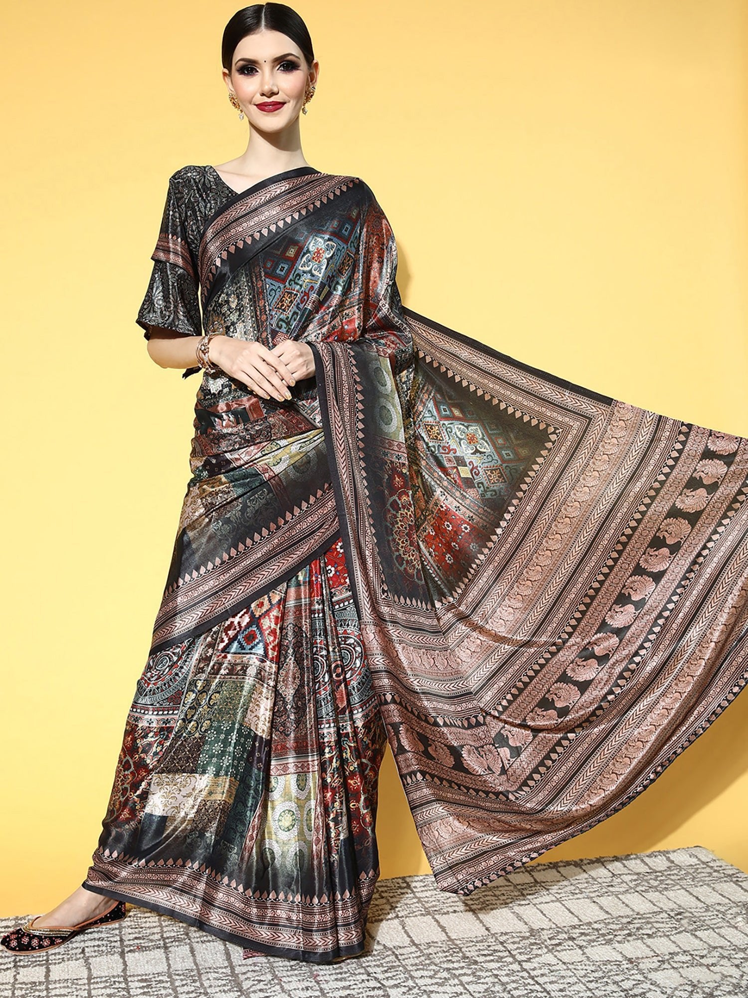 Crepe Multicolour Printed Saree - Ressa