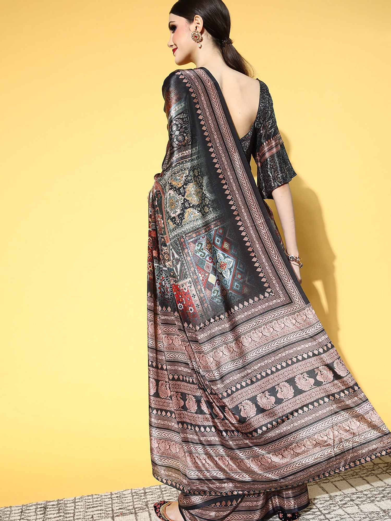 Crepe Multicolour Printed Saree - Ressa