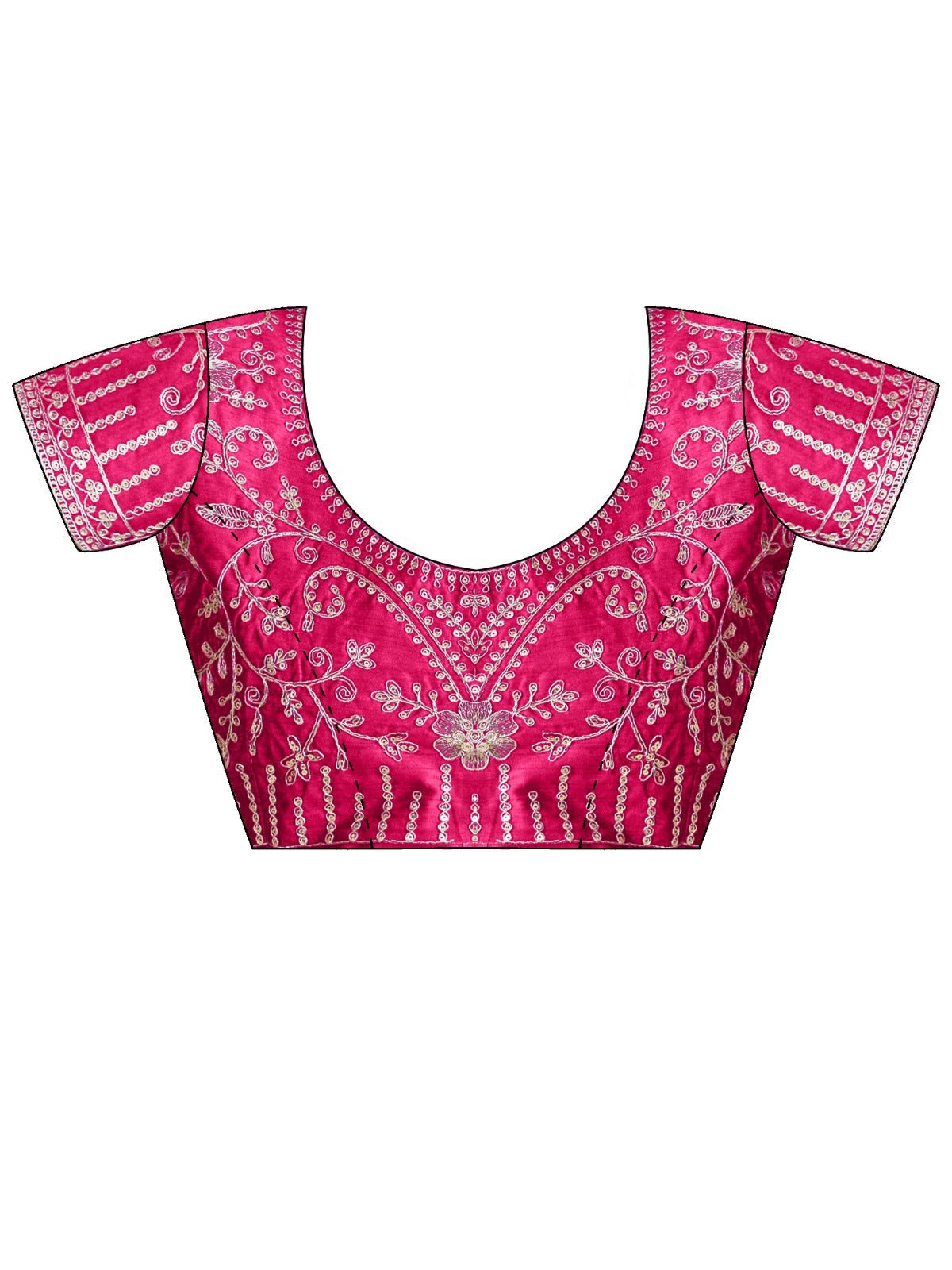 Crimson Georgette Saree with Zari Border - Ressa