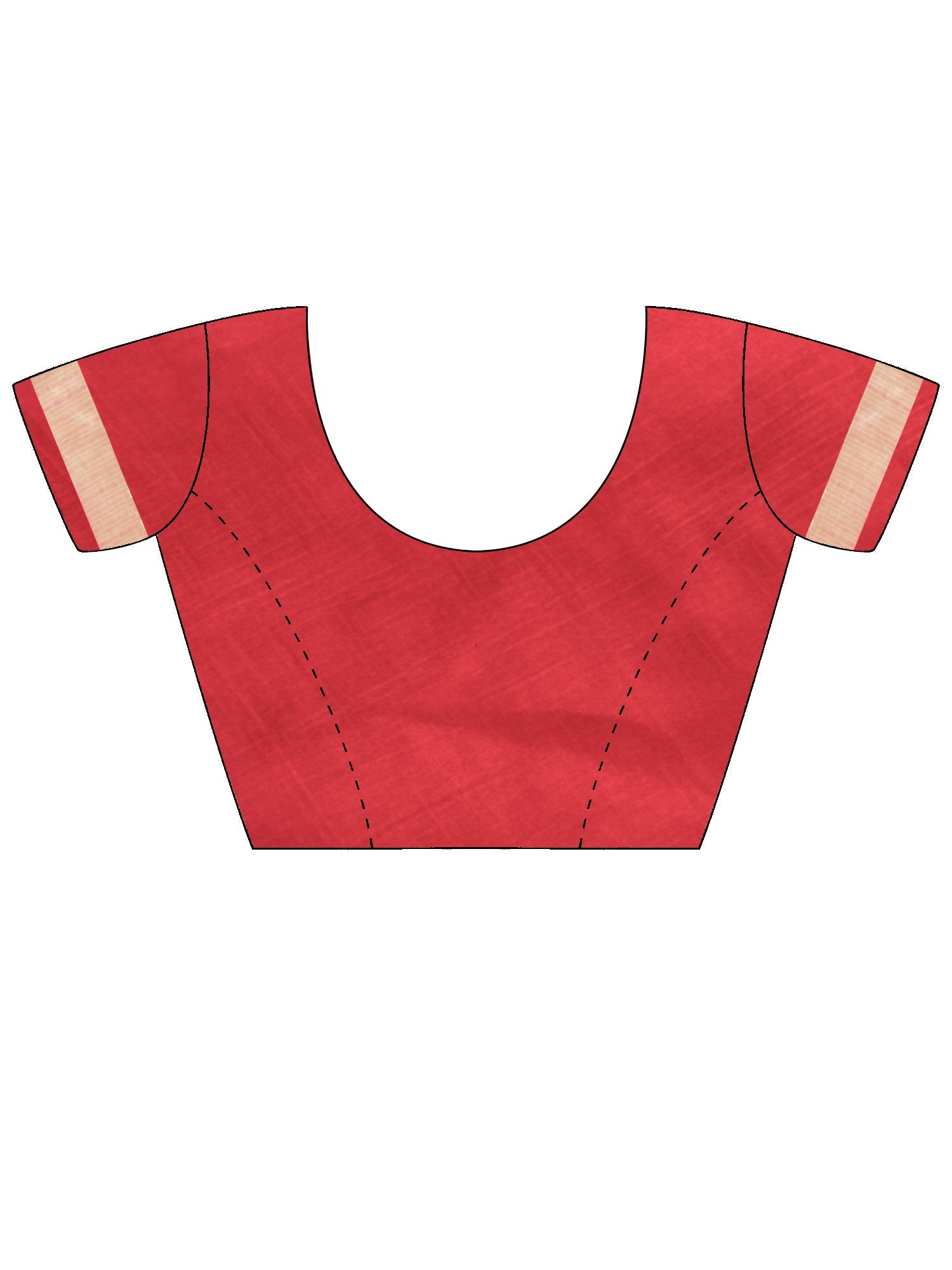 Crimson Red Kota Doria Cotton Saree with Gota Patti Border - Ressa