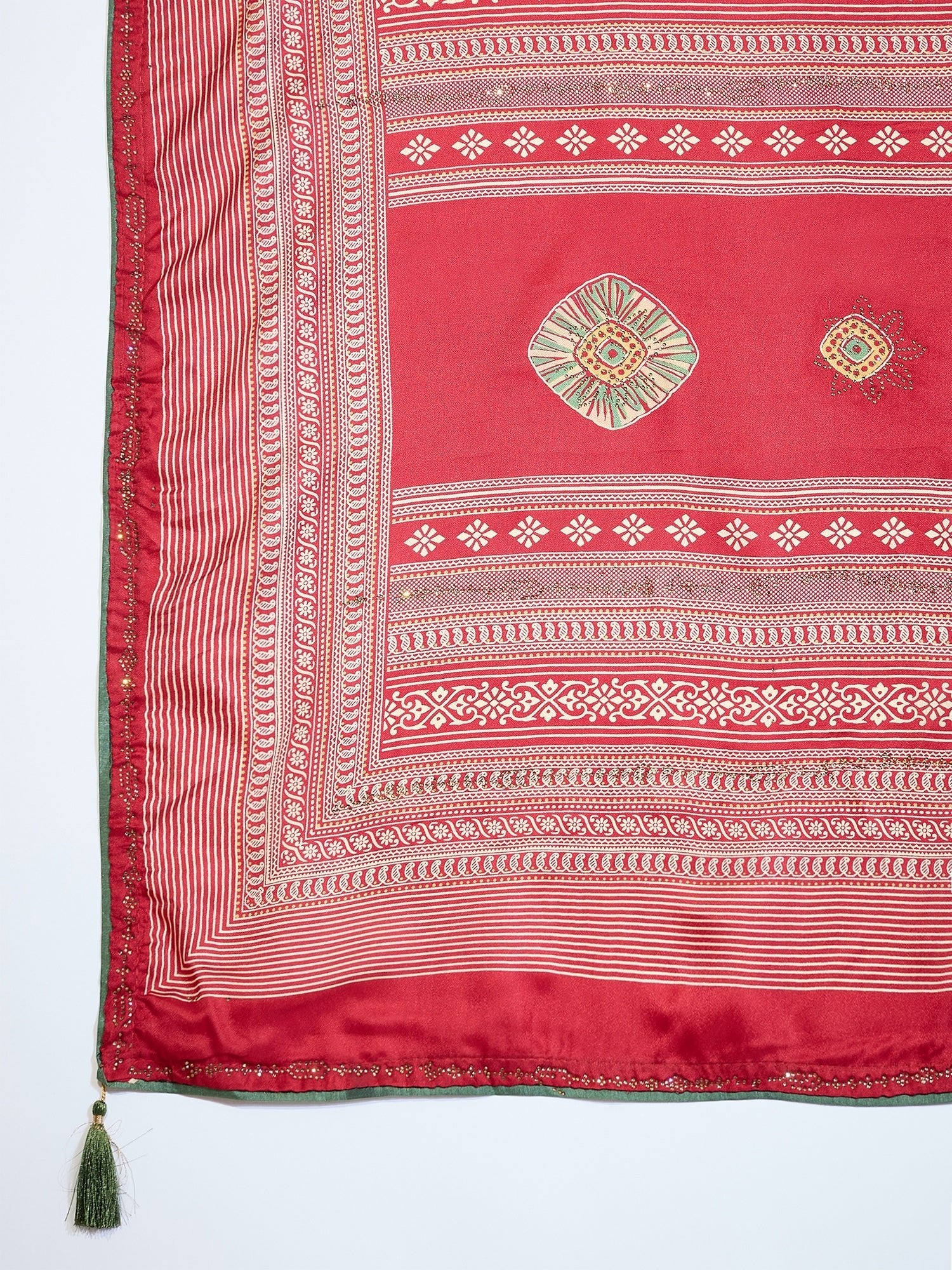 Crimson Silk Saree - Ressa