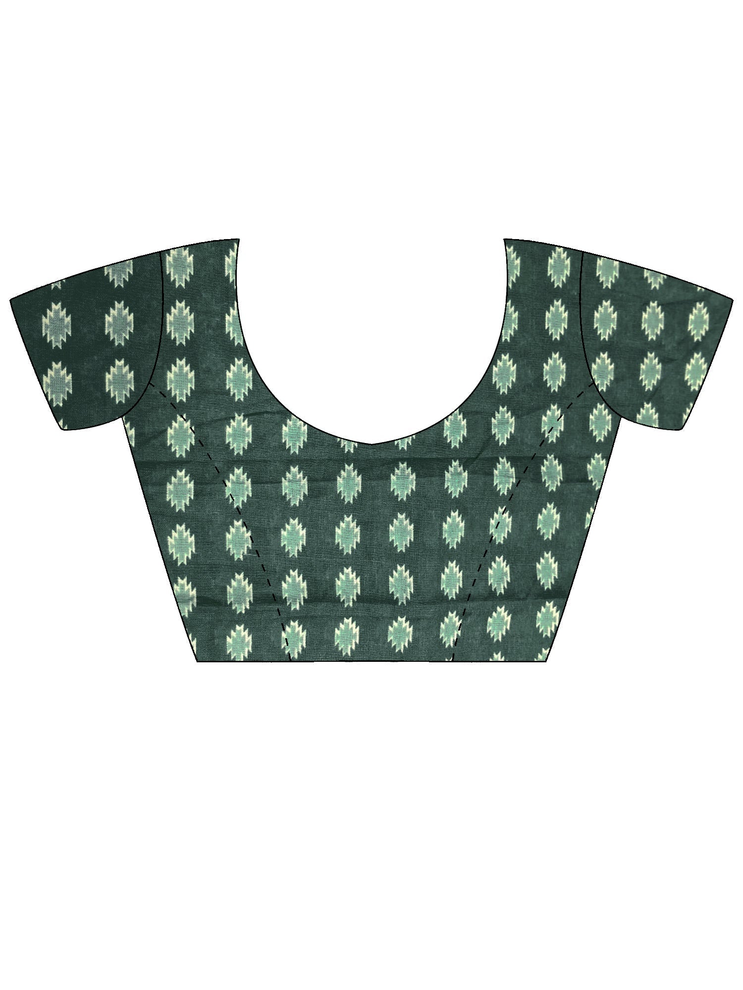 Dark Green Saree Printed Saree - Ressa