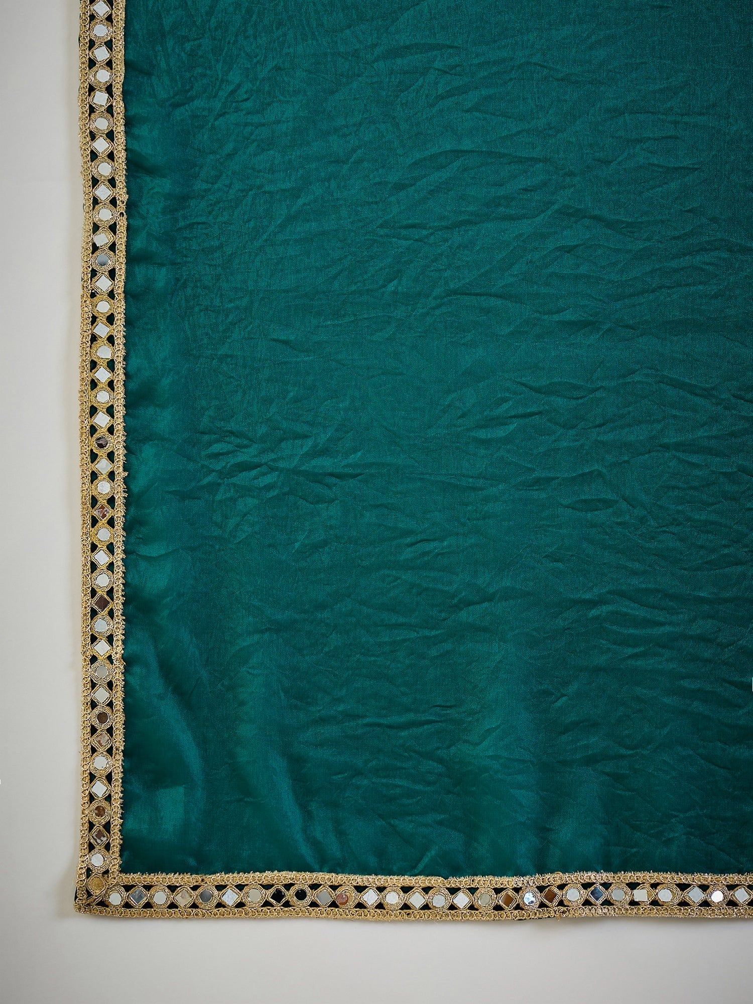 Dark Green Tissue Silk Saree with Zari Stripes - Ressa