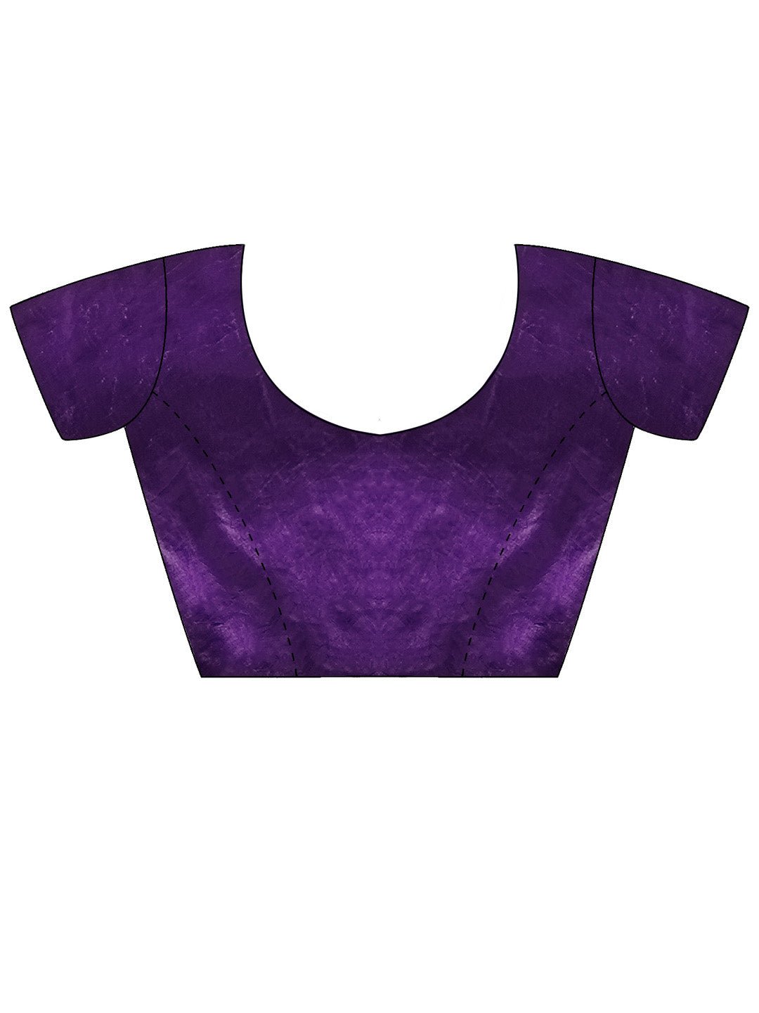 Dark Purple Satin Emblished Party Wear Saree - Ressa