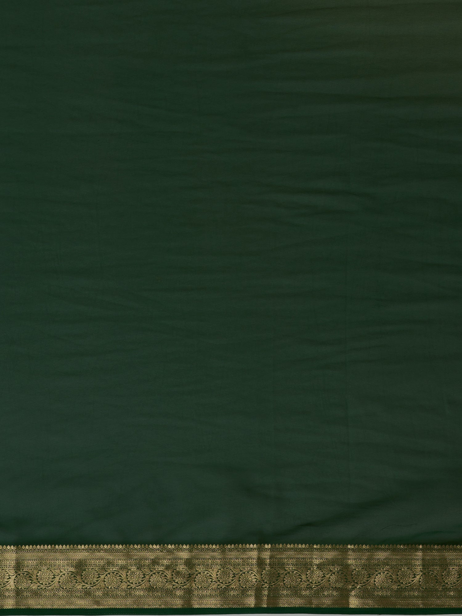 Deep Green Floral Georgette Saree - Ressa