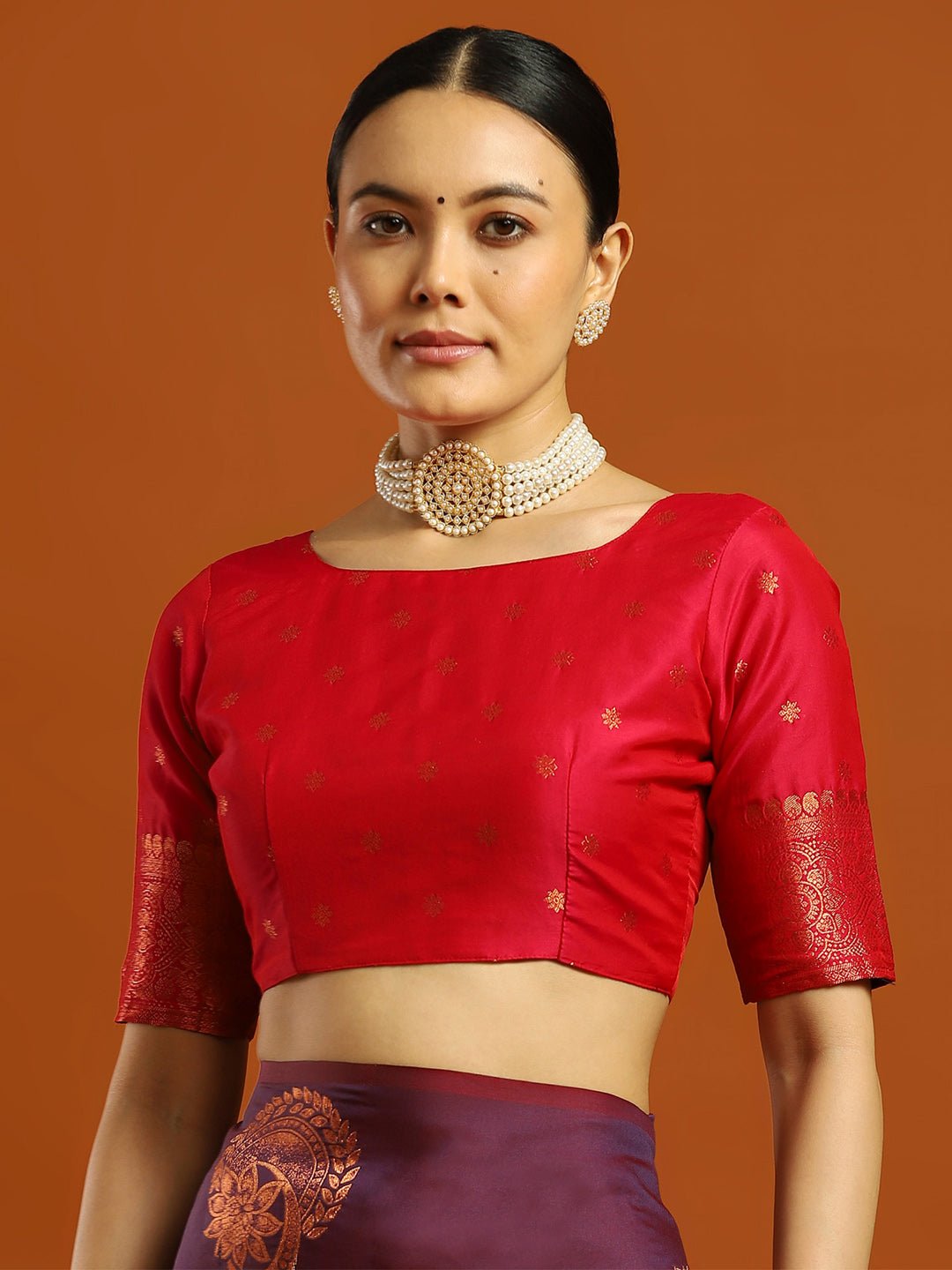 Deep Purple Banarasi Silk Saree - Ressa