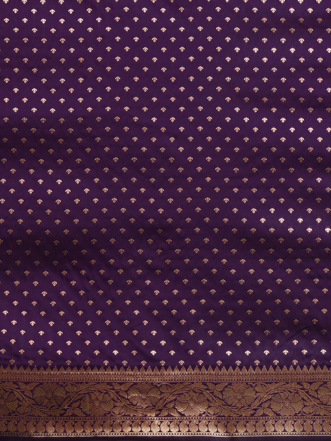 Deep Purple Banarasi Silk Saree - Ressa