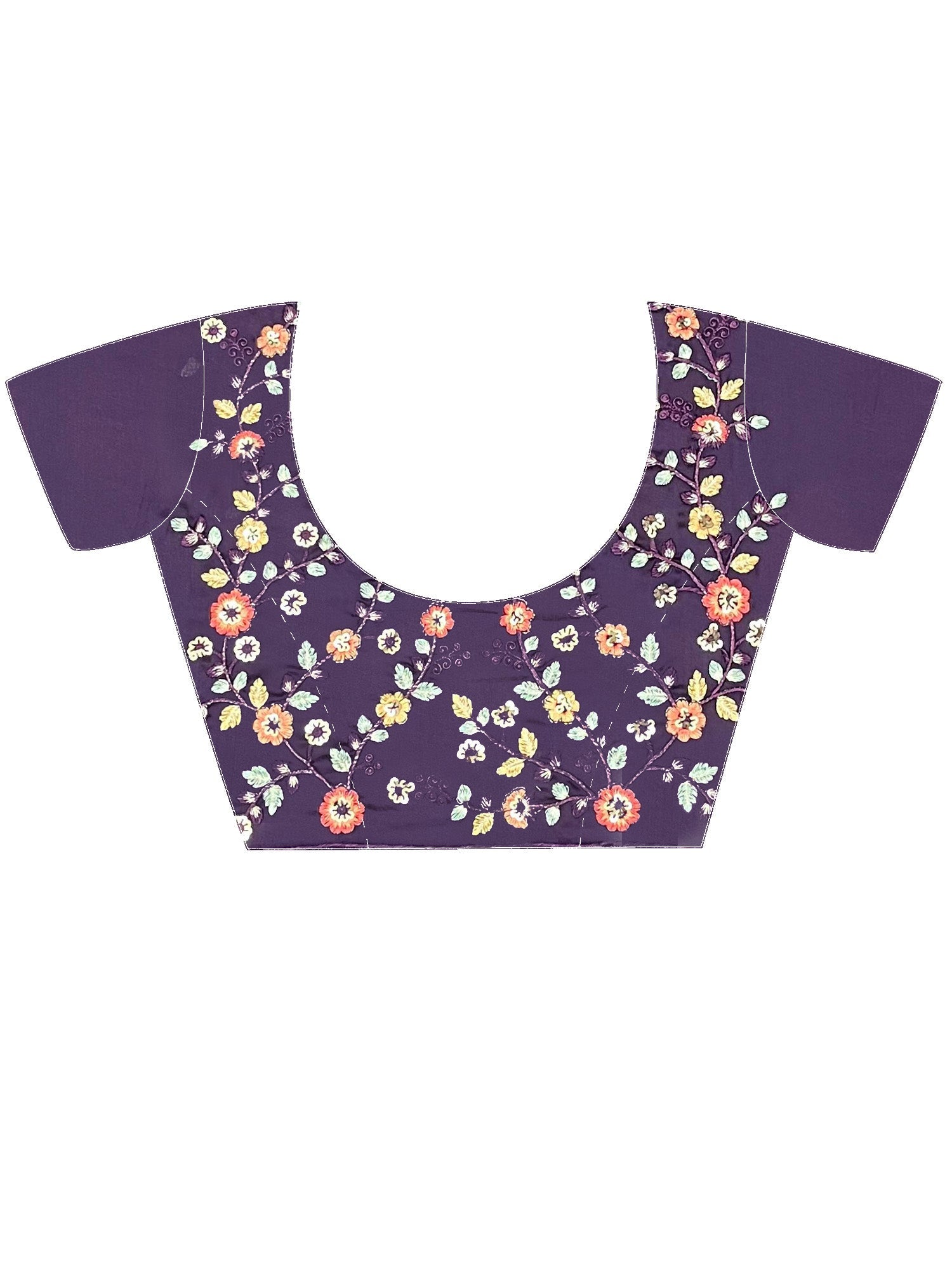Deep Purple Silk Blend saree - Ressa