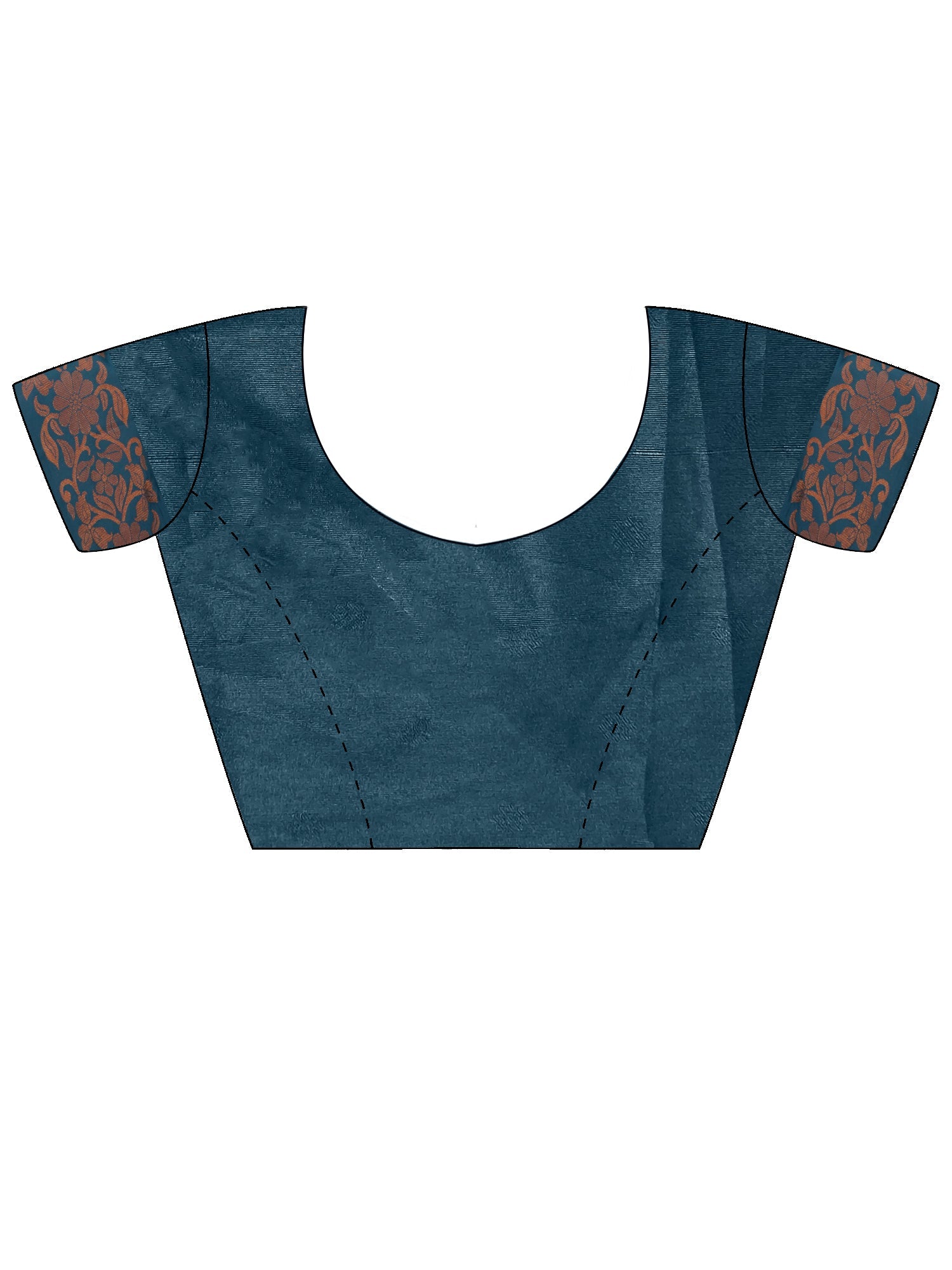 Deep Teal Blue Silk Saree - Ressa