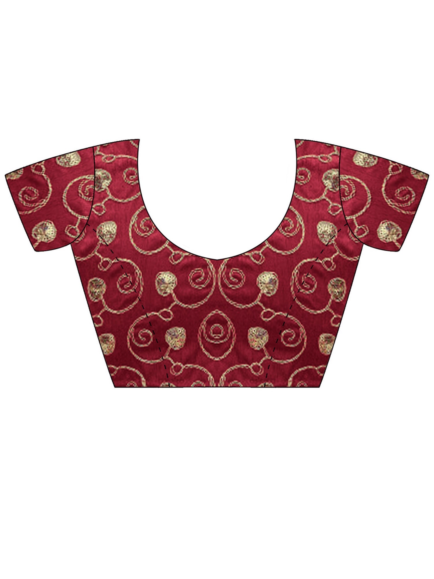 Deep Wine Maroon Silk Saree - Ressa