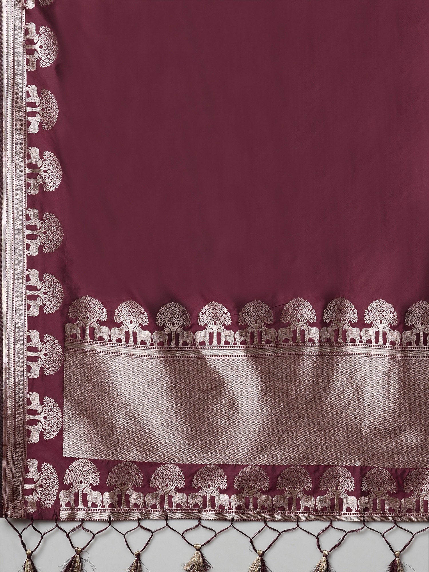 Deep Wine Saree - Ressa