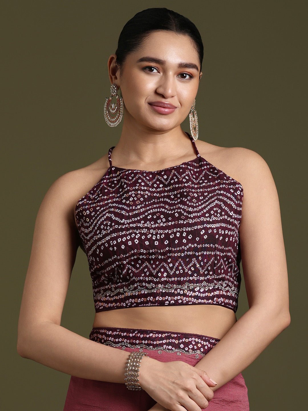 Dusty pink georgette saree - Ressa