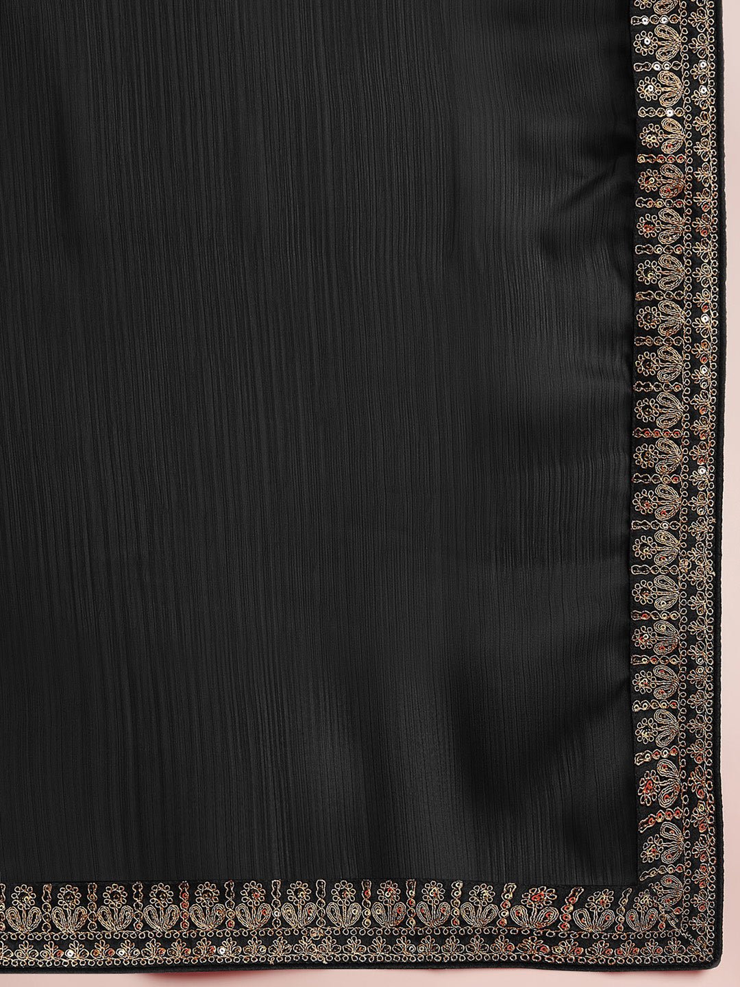 Elegant Black Silk Blend Saree - Ressa