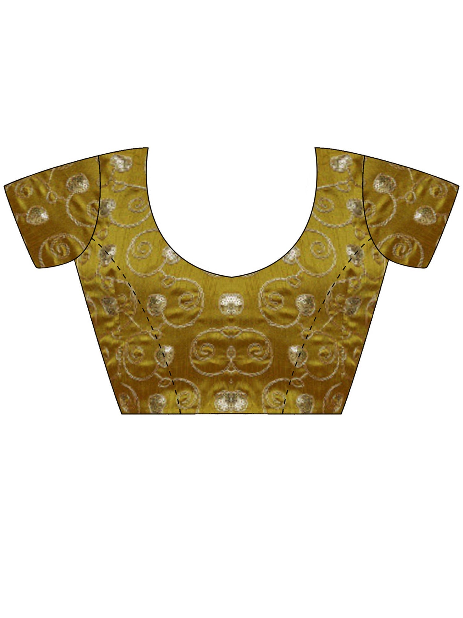 Elegant Olive Mustard Green Saree - Ressa