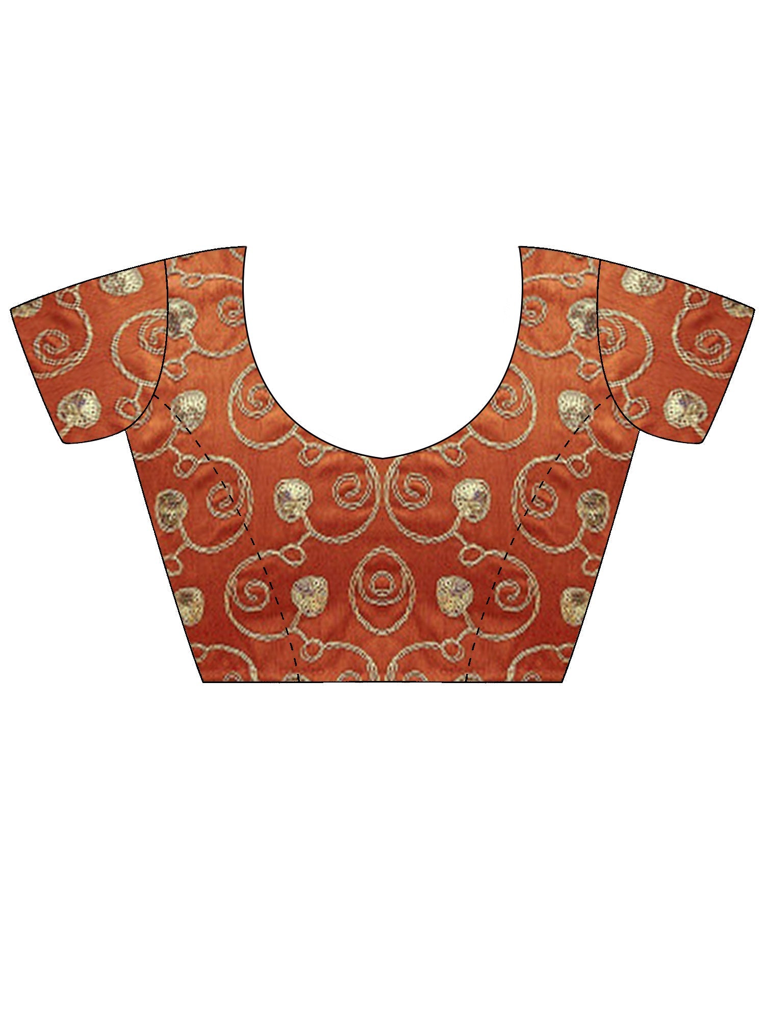Elegant Rust Terracotta Silk Georgette Saree - Ressa