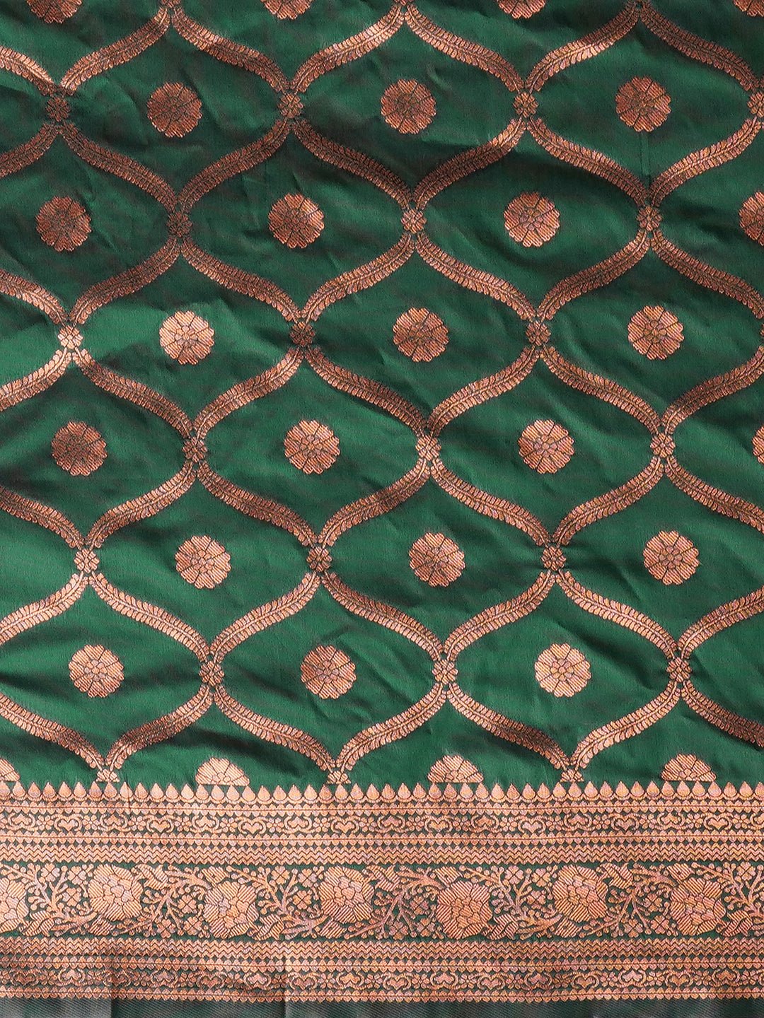 Emerald Green Banarasi Silk Saree - Ressa