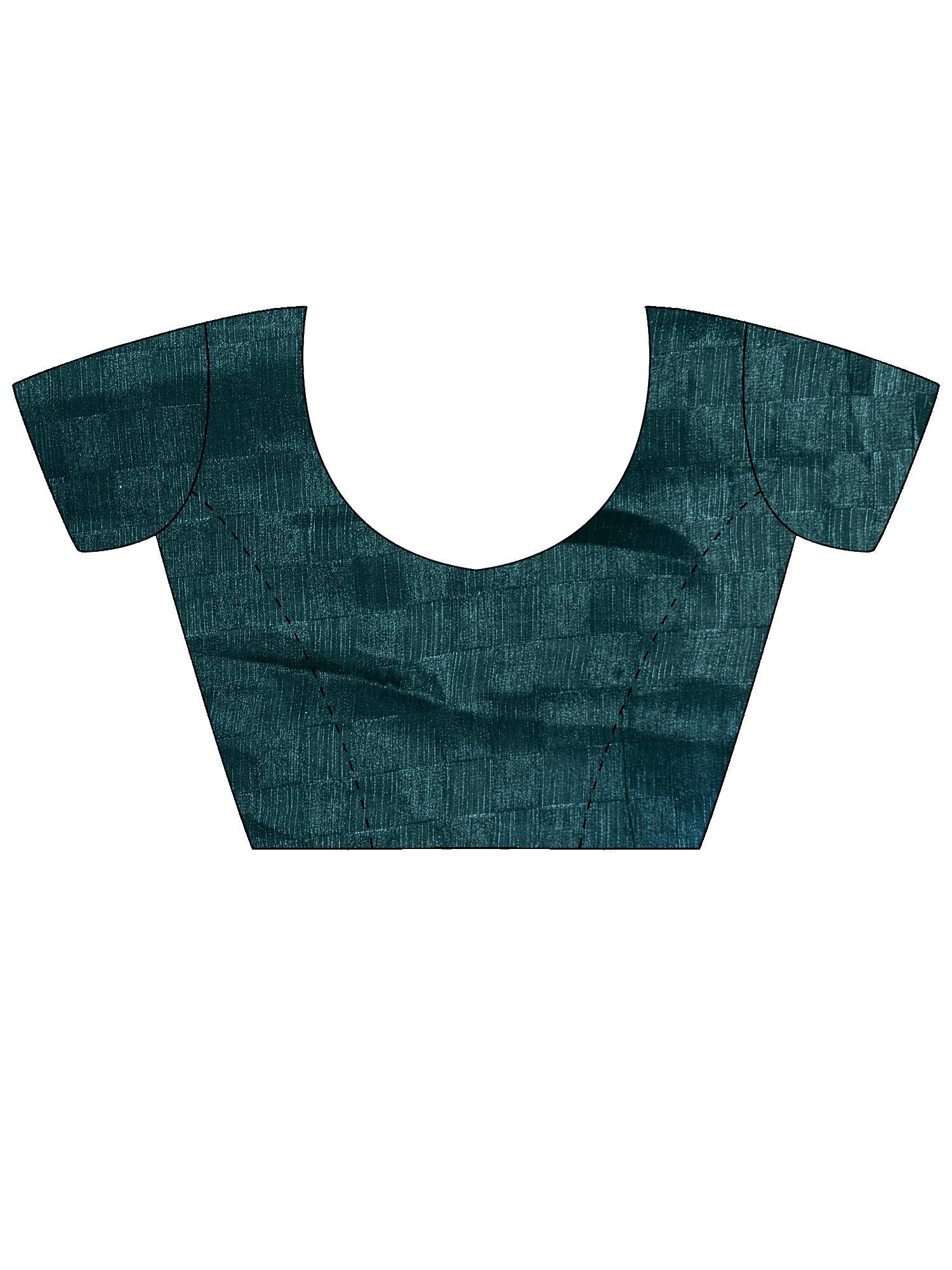 Emerald Green Georgette Saree with Zari Lace Border - Ressa