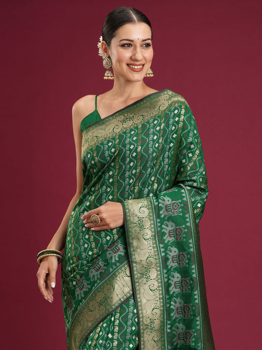 Emerald Green Saree - Ressa