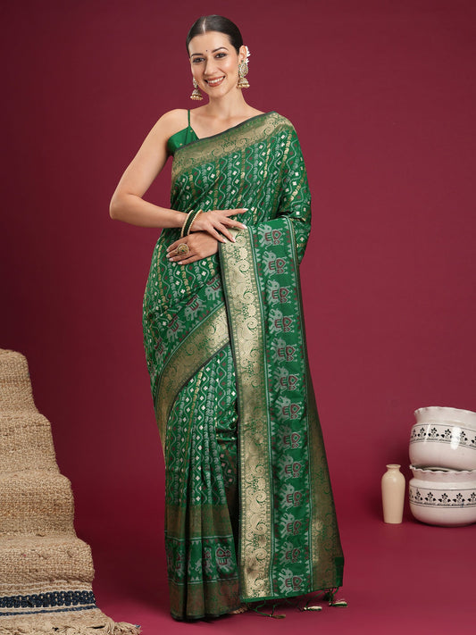 Emerald Green Saree - Ressa