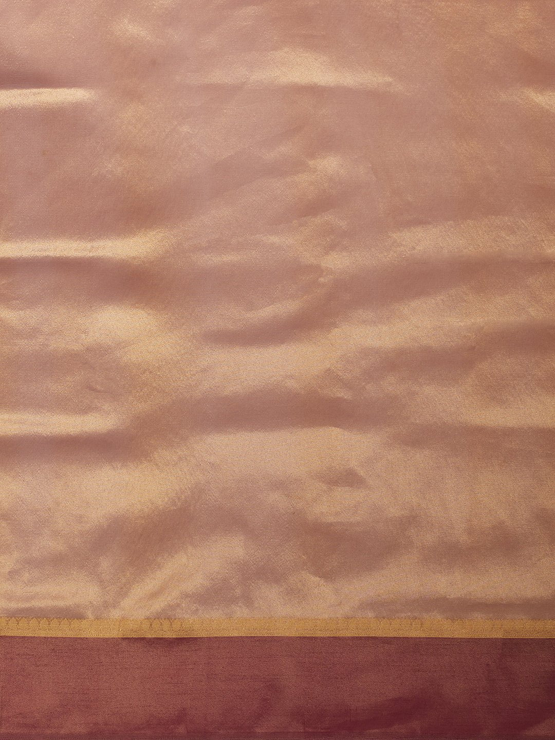 Golden and Wine Silk Blend Saree - Ressa