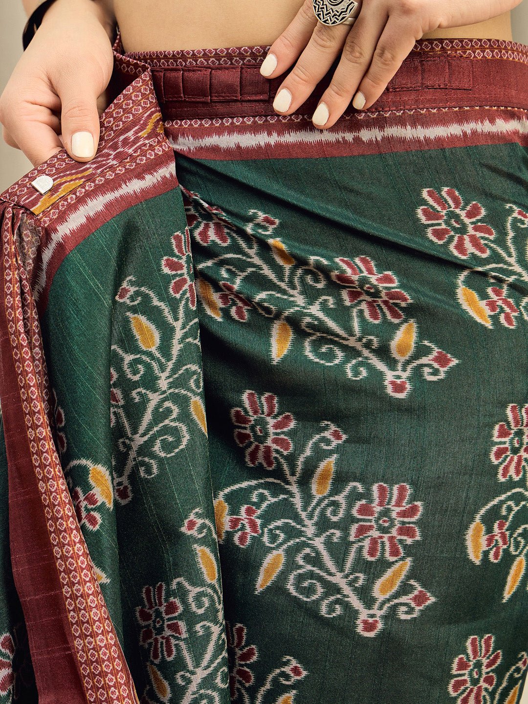 Green Bhagalpuri Silk Saree - Ressa