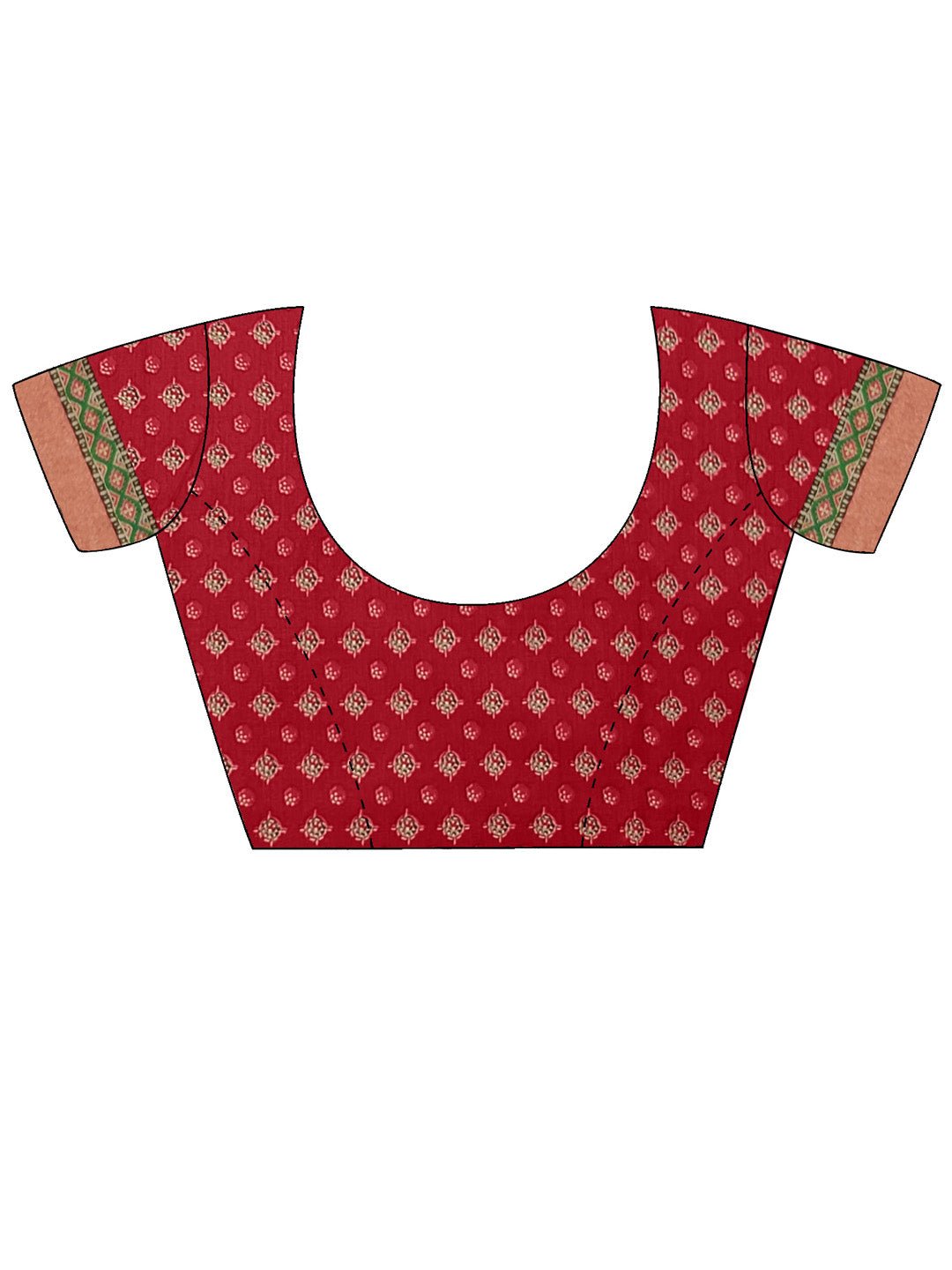 Green & Maroon Bandhani Saree - Ressa