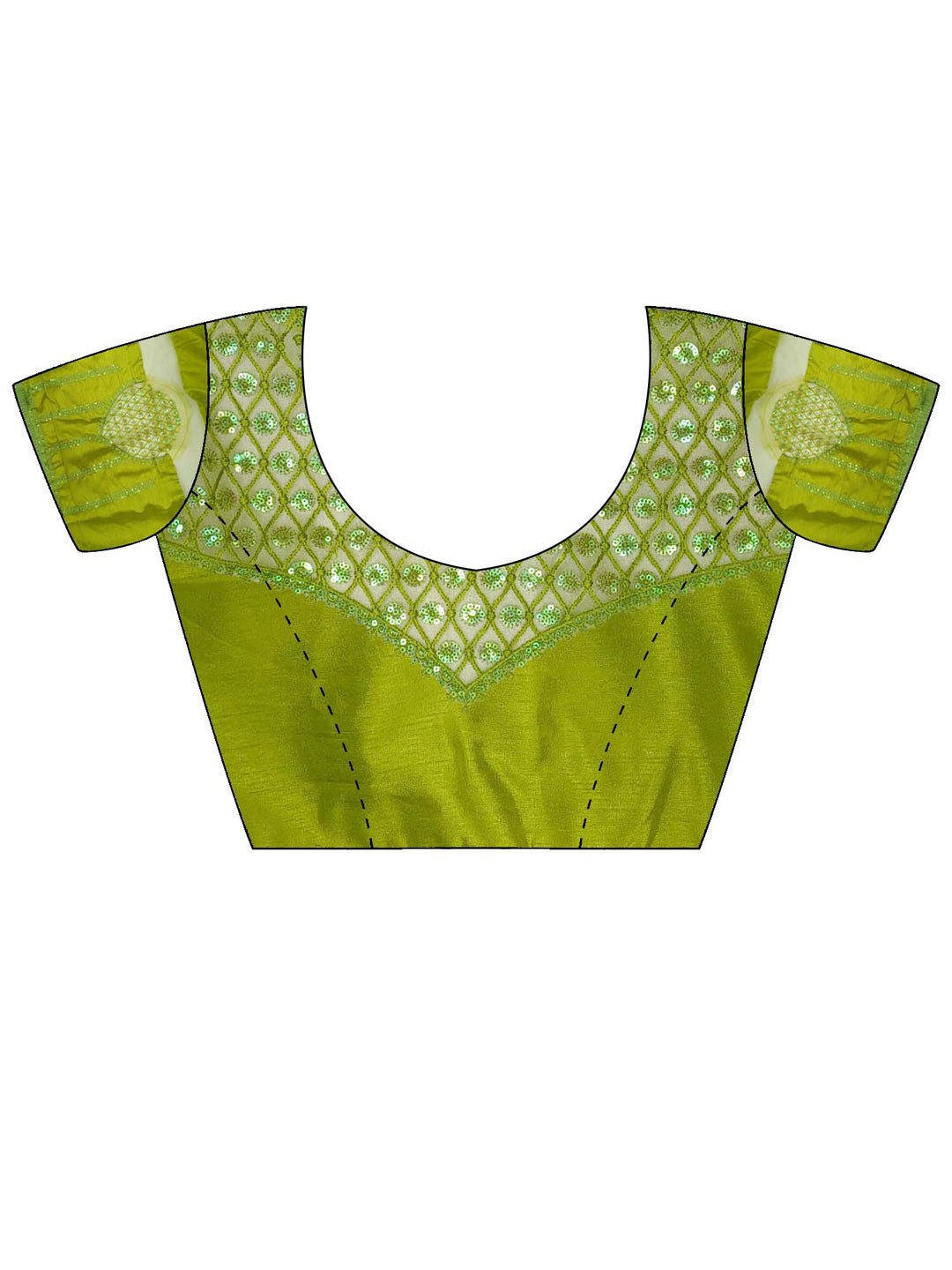 Green Ombre Embellished Saree - Ressa