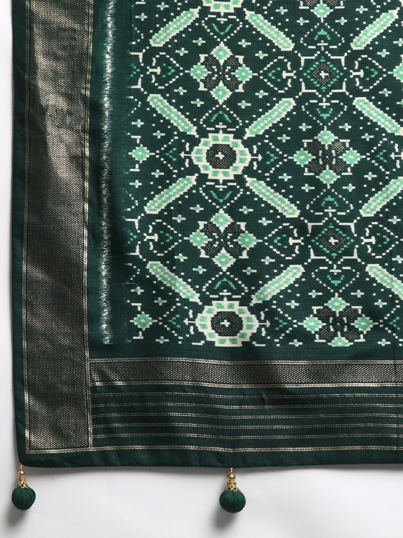 Green Patola Printed Saree - Ressa