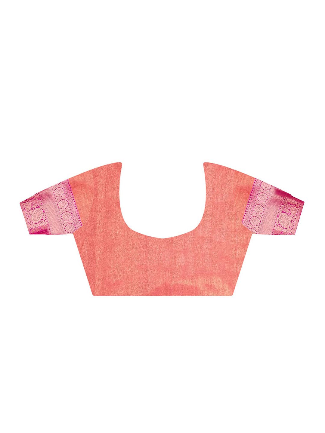 Green &Pink Banarasi Silk Blend Saree - Ressa