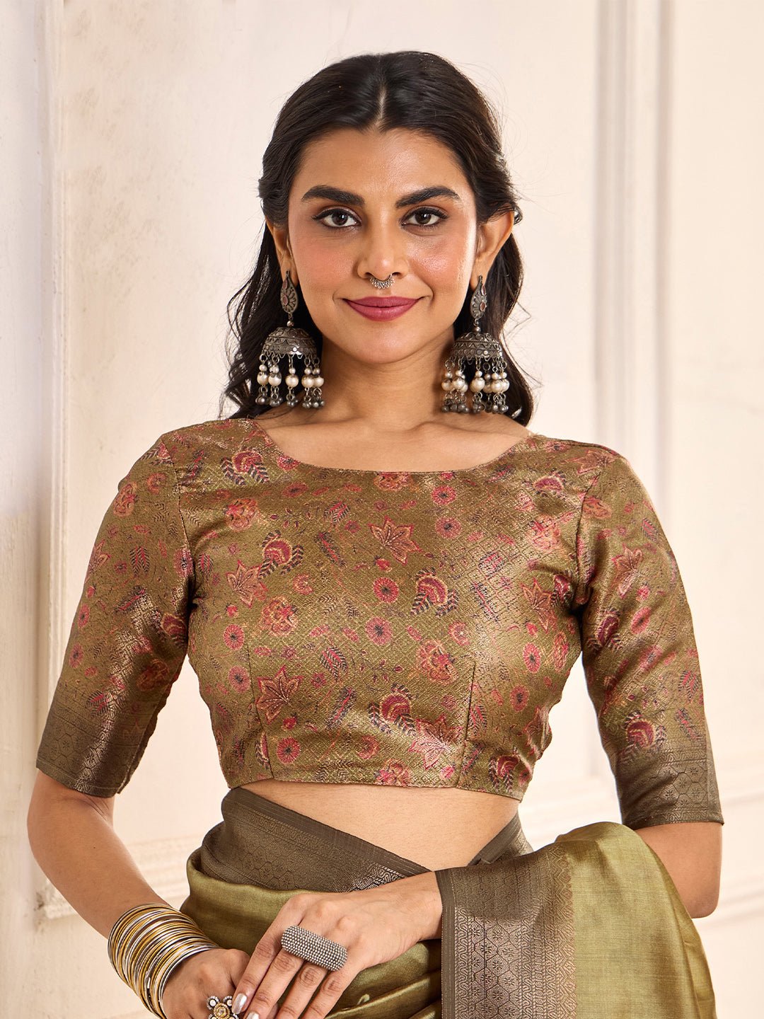 Green Tussar Silk Zari Weaving Saree - Ressa
