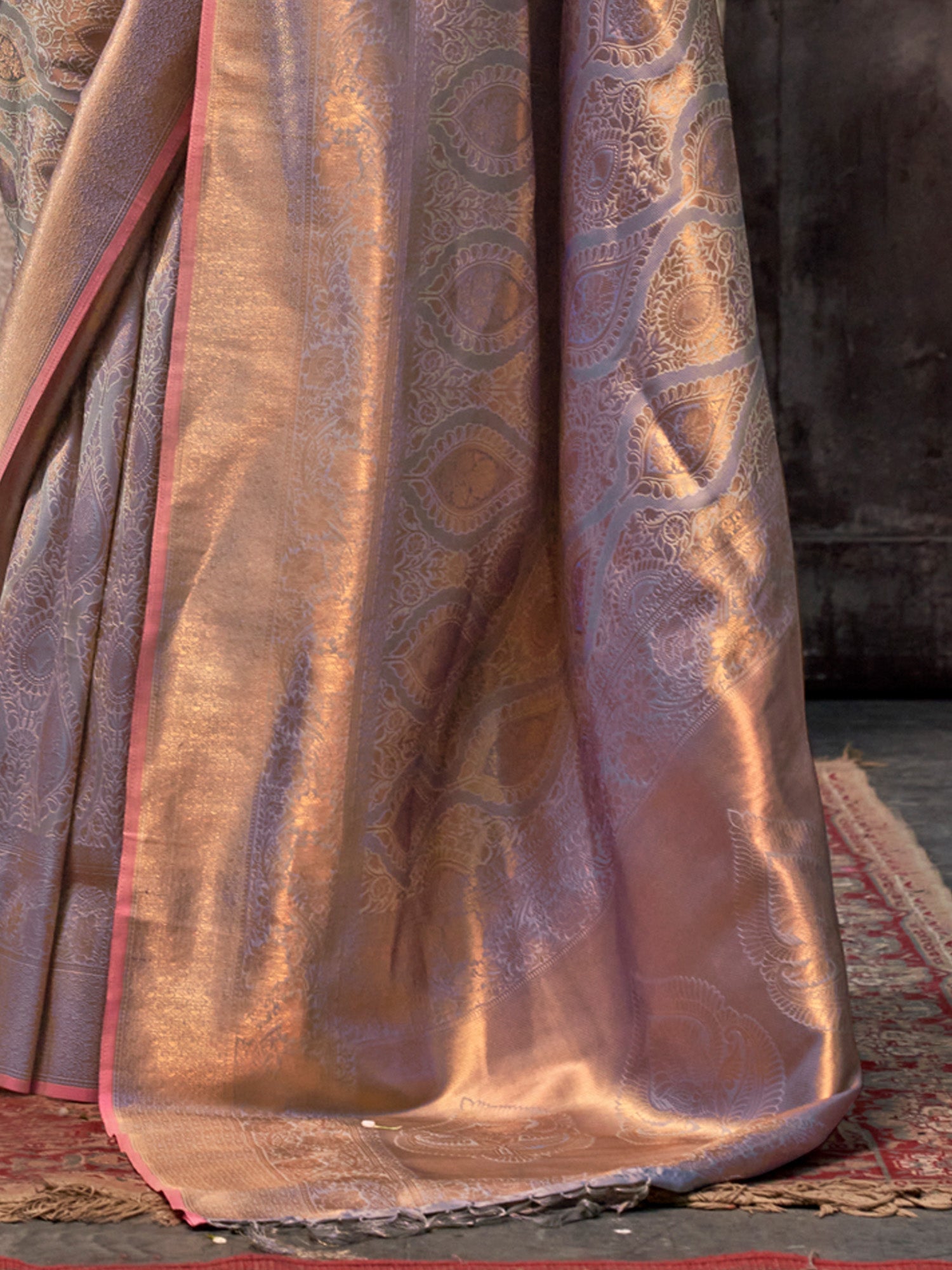 Grey Banarasi Silk Blend - Ressa