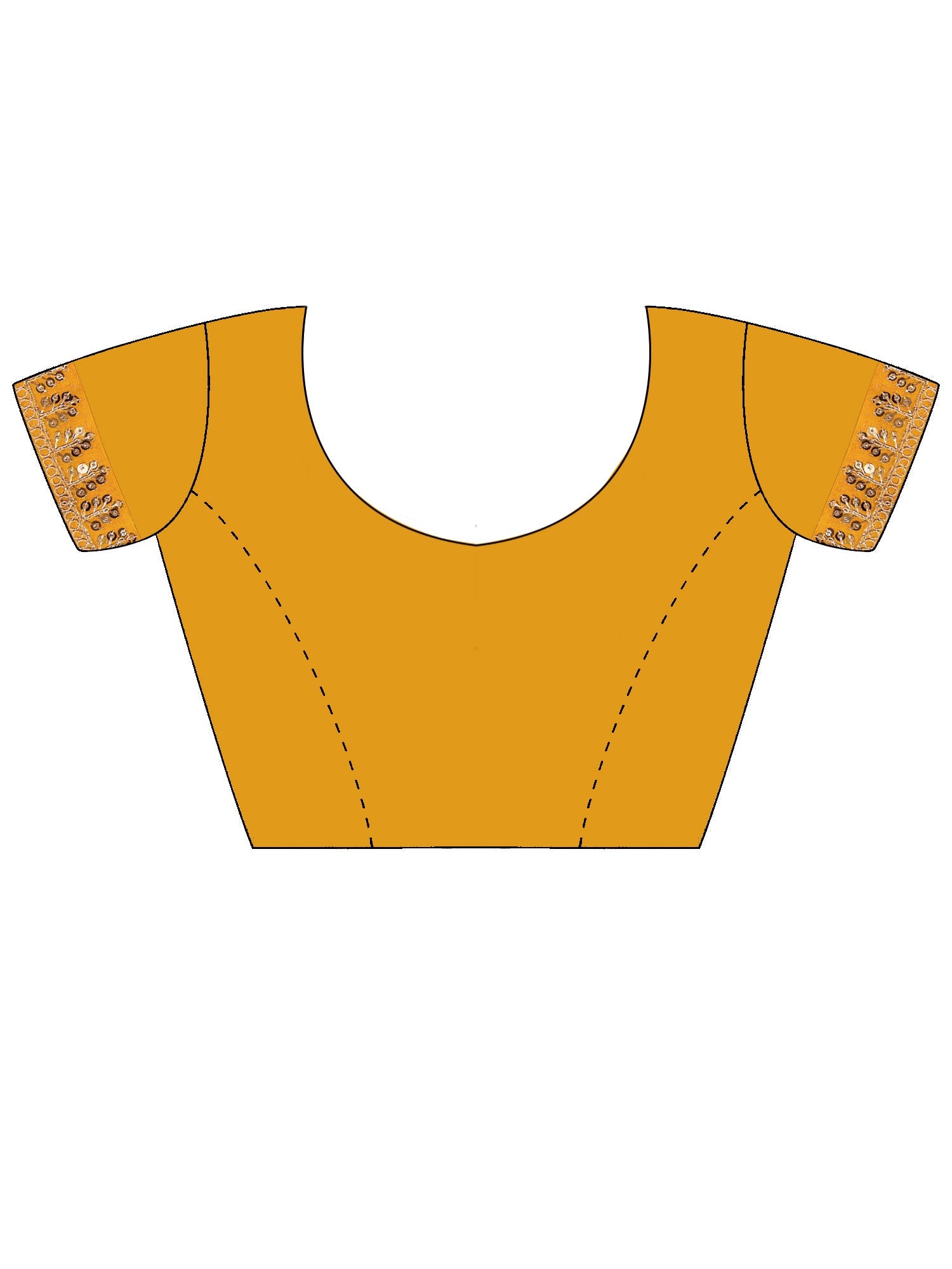 Haldi Yellow Pure Georgette Saree with Sequins Border - Ressa