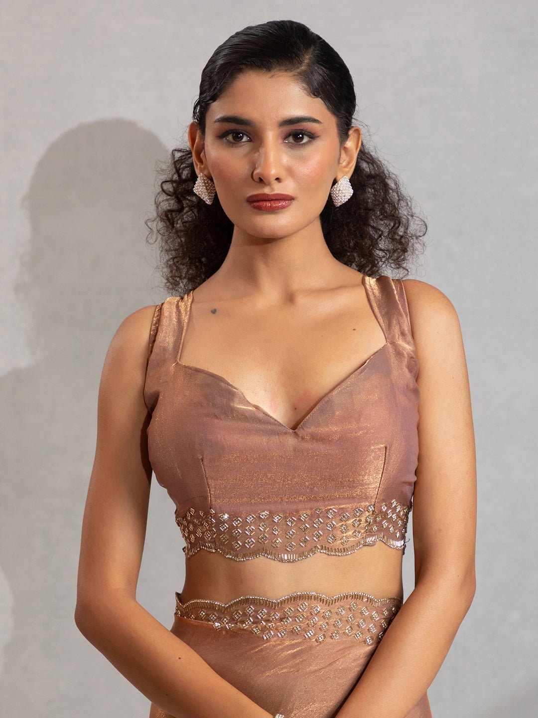 Heritage Copper Silk Blend Saree - Ressa