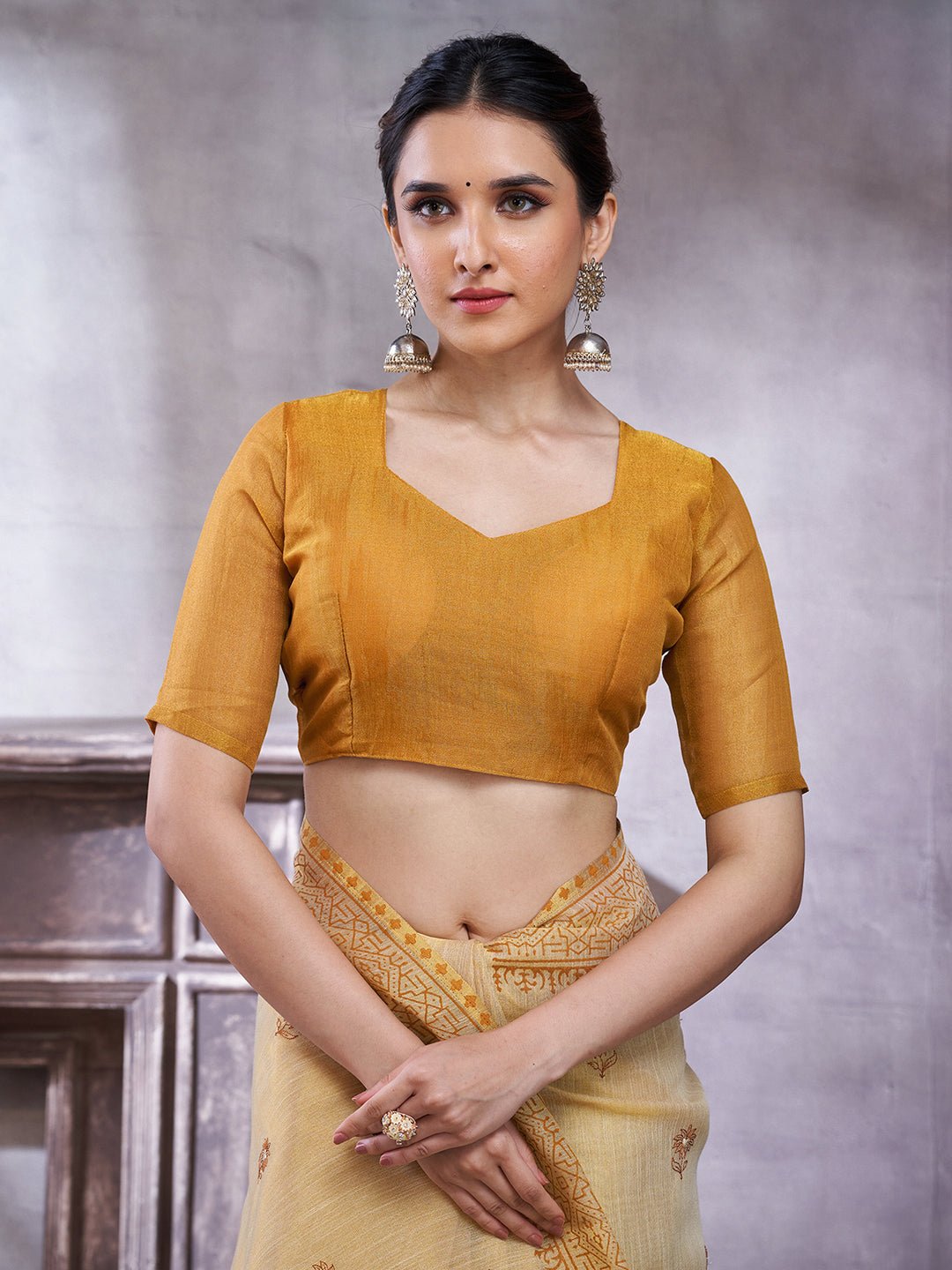 Heritage Cream Tissue Silk Saree - Ressa