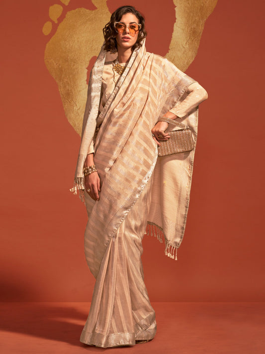 Heritage Dusty Lavender Banarasi Silk Blend Saree - Ressa