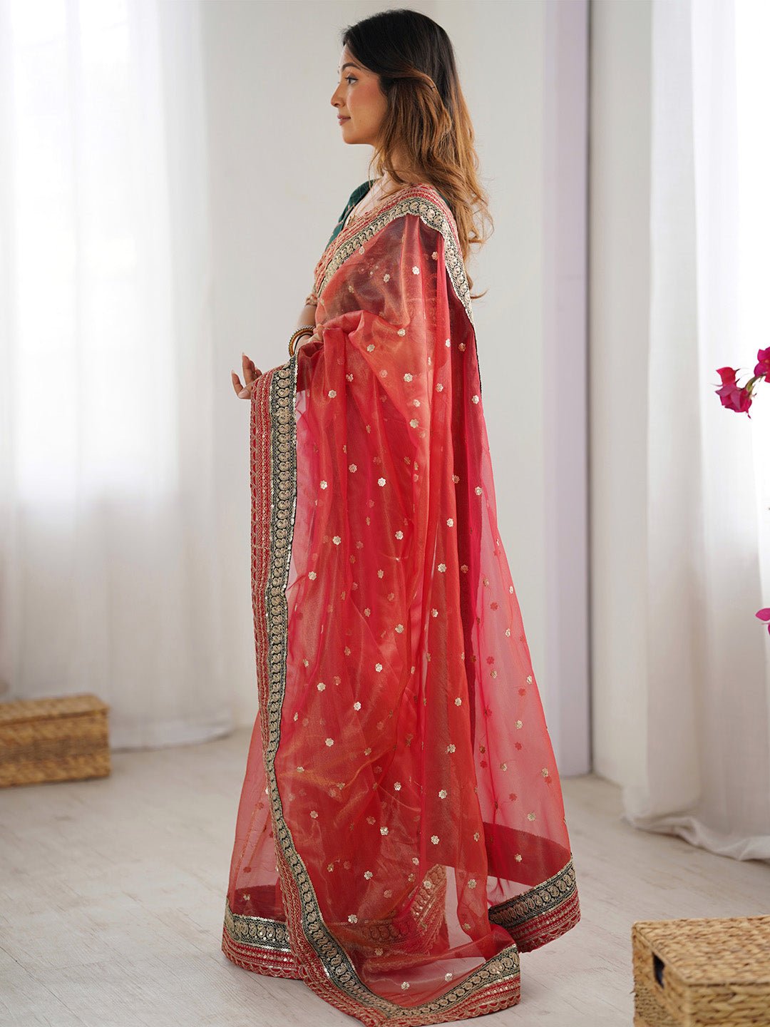 Heritage Maroon Silk Blend Saree - Ressa
