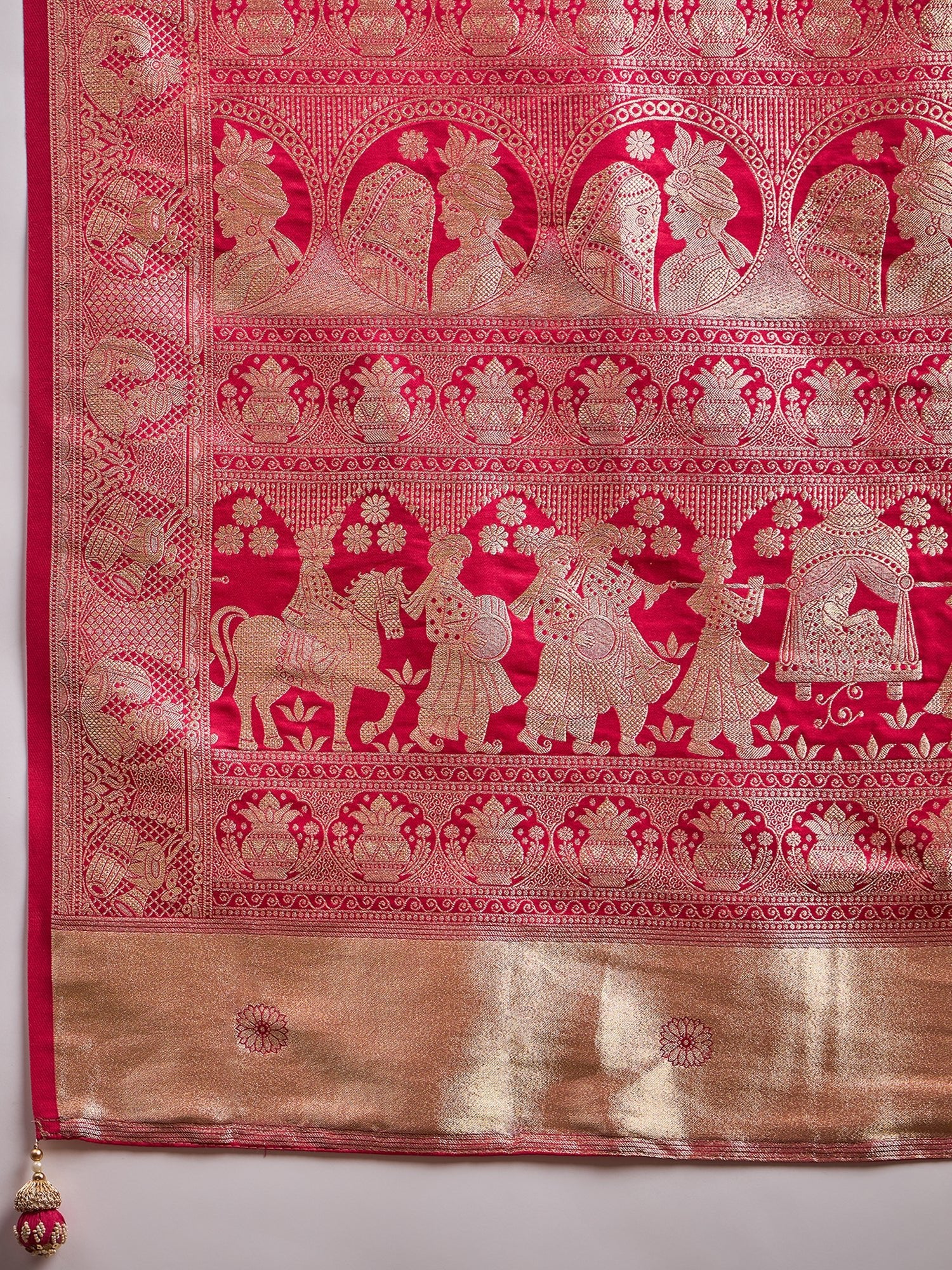 Heritage Maroon Silk Blend Saree - Ressa