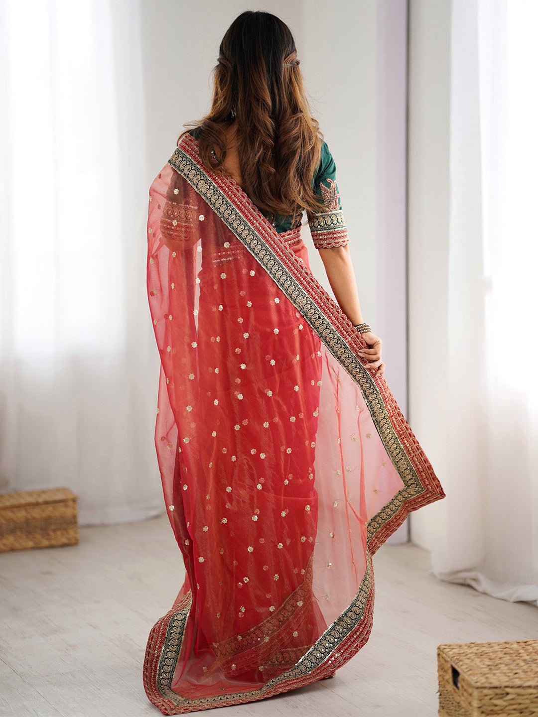 Heritage Maroon Silk Blend Saree - Ressa