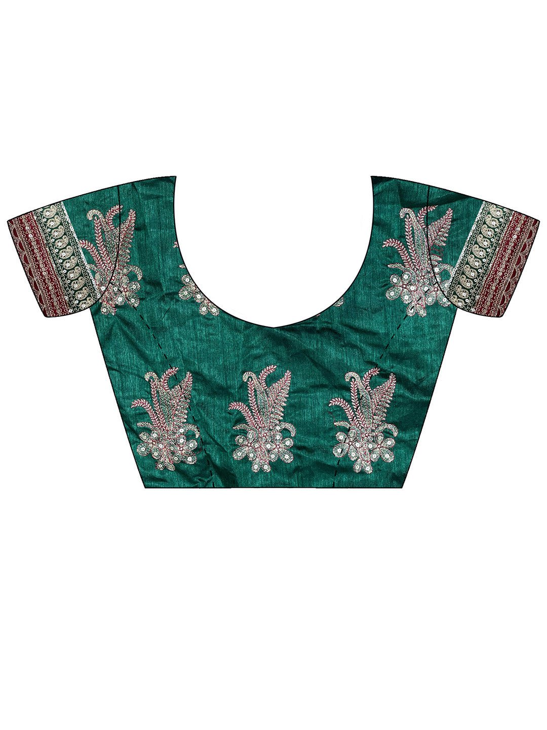 Heritage Maroon Silk Blend Saree - Ressa
