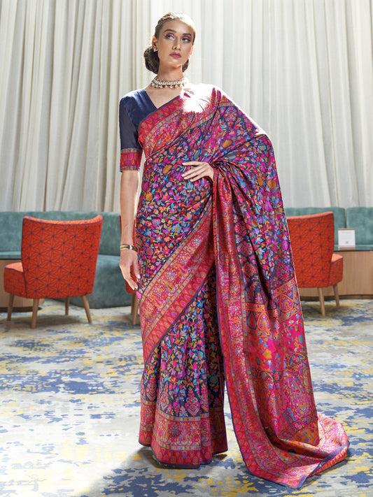 Heritage Multi-Color Banarasi Silk Blend Saree - Ressa