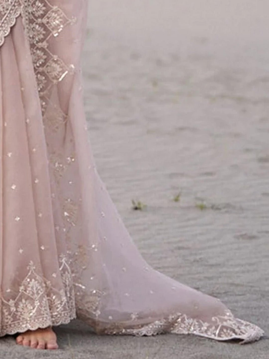 Heritage Off-White Silk Blend Saree - Ressa
