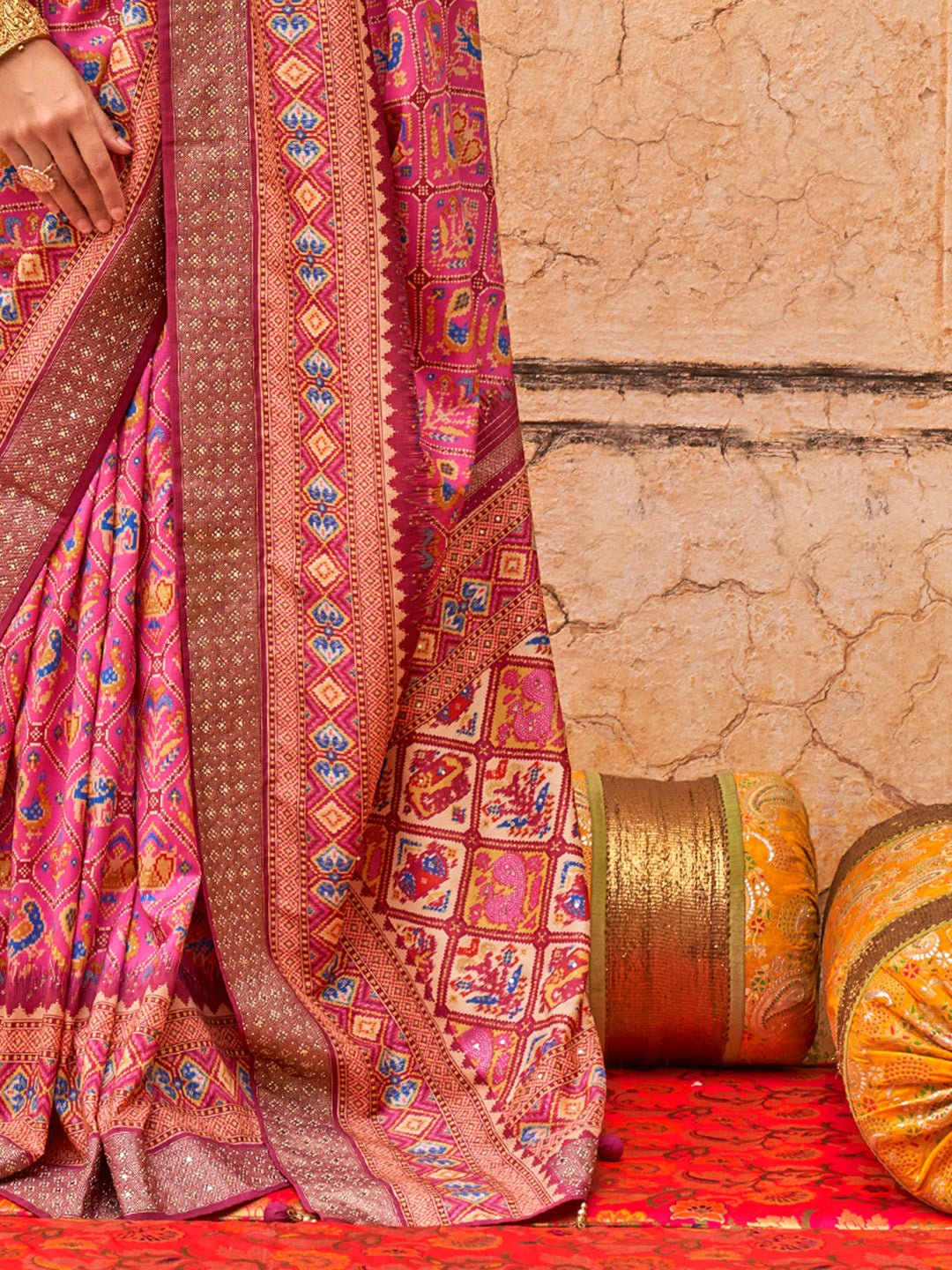 Heritage Pink Patola Silk Saree - Ressa