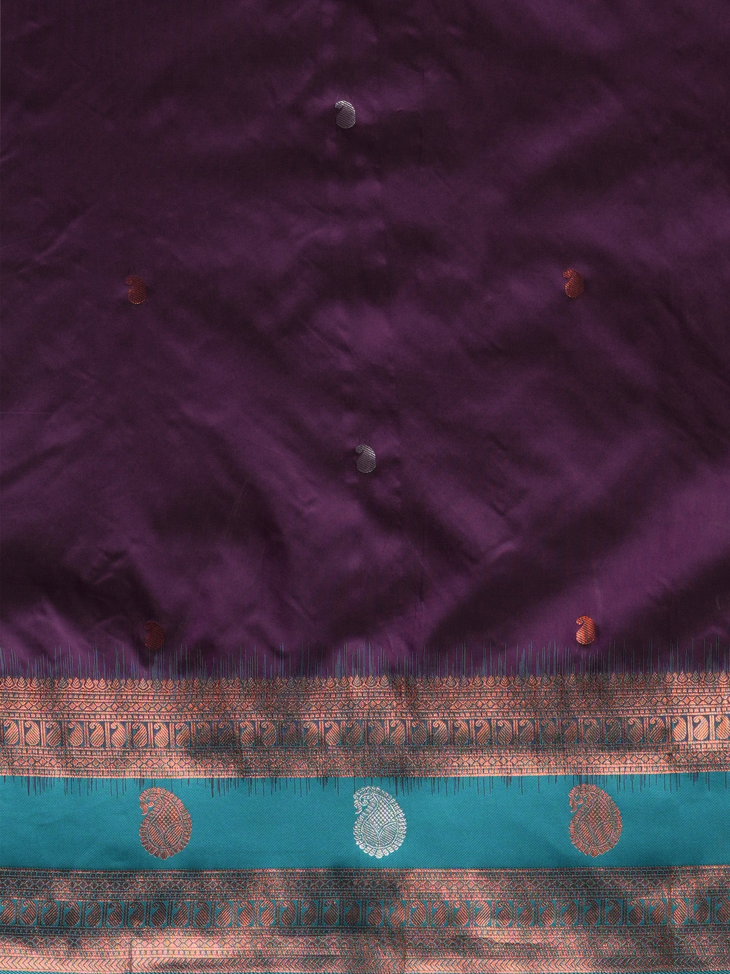 Heritage Violet Banarasi Silk Blend Saree - Ressa